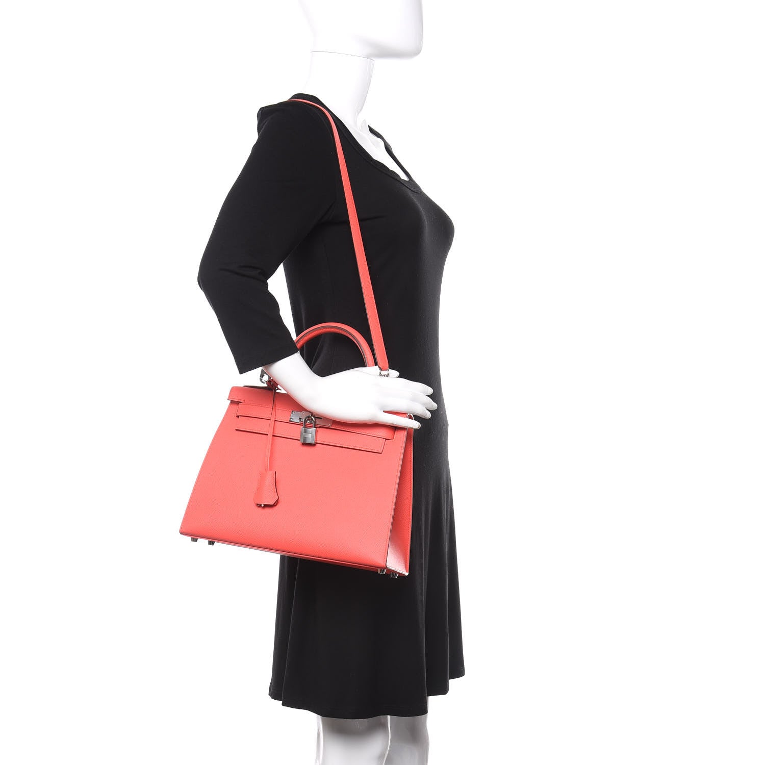 Hermes Epsom Kelly Sellier 28 Rose Texas 2 of 12