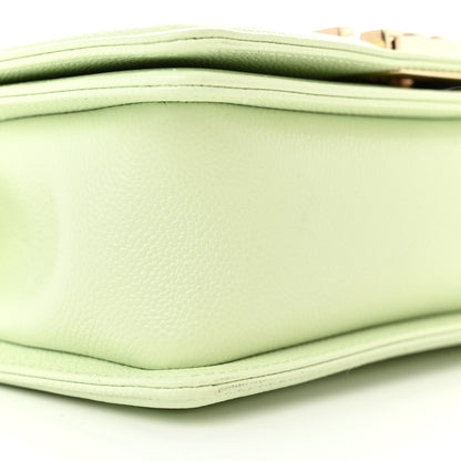 Chanel Caviar Chevron Quilted Small Boy Flap Light Green 9 of 11