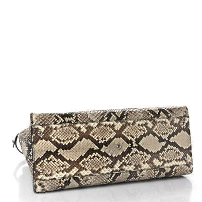 Fendi Snakeskin Crocodile Monster Eyes Large Peekaboo Iconic Satchel Roccia Magenta Girasole 4 of 9