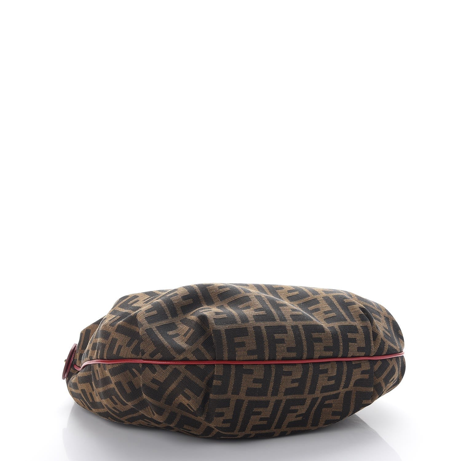 Fendi Zucca Cuoio Lucido Small Chef Hobo Tobacco Rosso Scuro 4 of 8