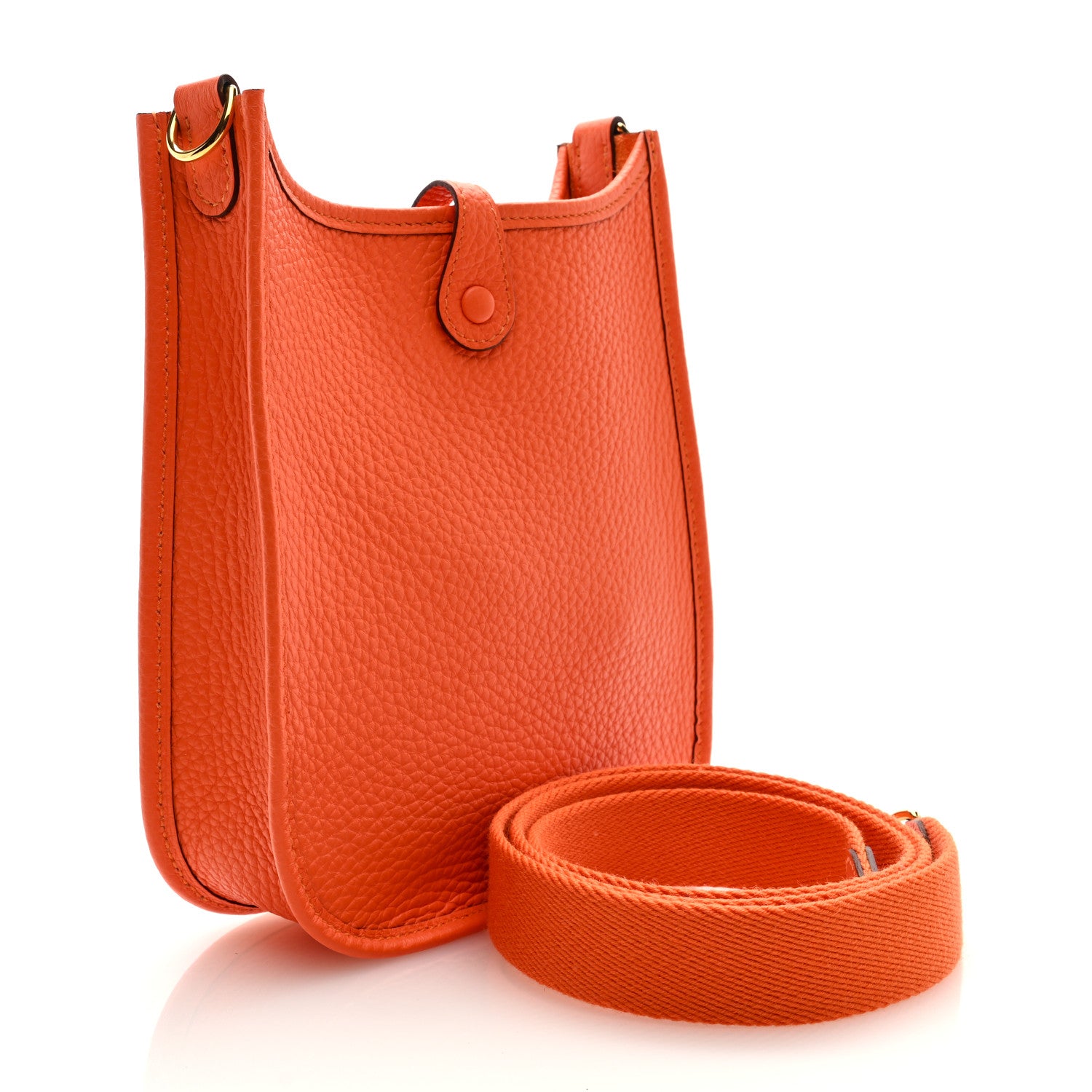 Hermes Taurillon Clemence Evelyne TPM Orange Minium 3 of 10