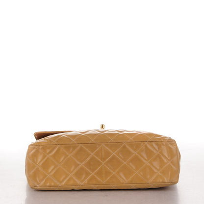 Chanel Vinyl Quilted Jumbo Single Flap Beige 5 of 18