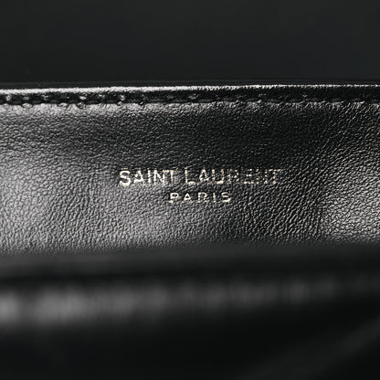 Saint Laurent Calfskin Y Quilted Monogram Monochrome Toy Loulou Crossbody Bag Black 5 of 12