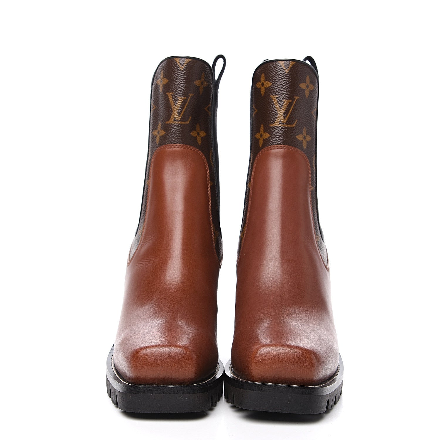 Louis Vuitton Calfskin Monogram Limitless Ankle Boots 38 Cognac 2 of 11