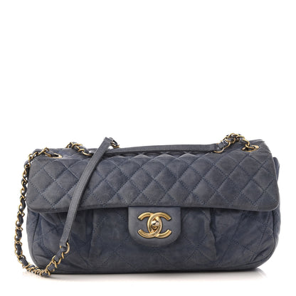 Chanel Iridescent Calfskin Large Chic Quilt Flap Dark Blue 1 of 9