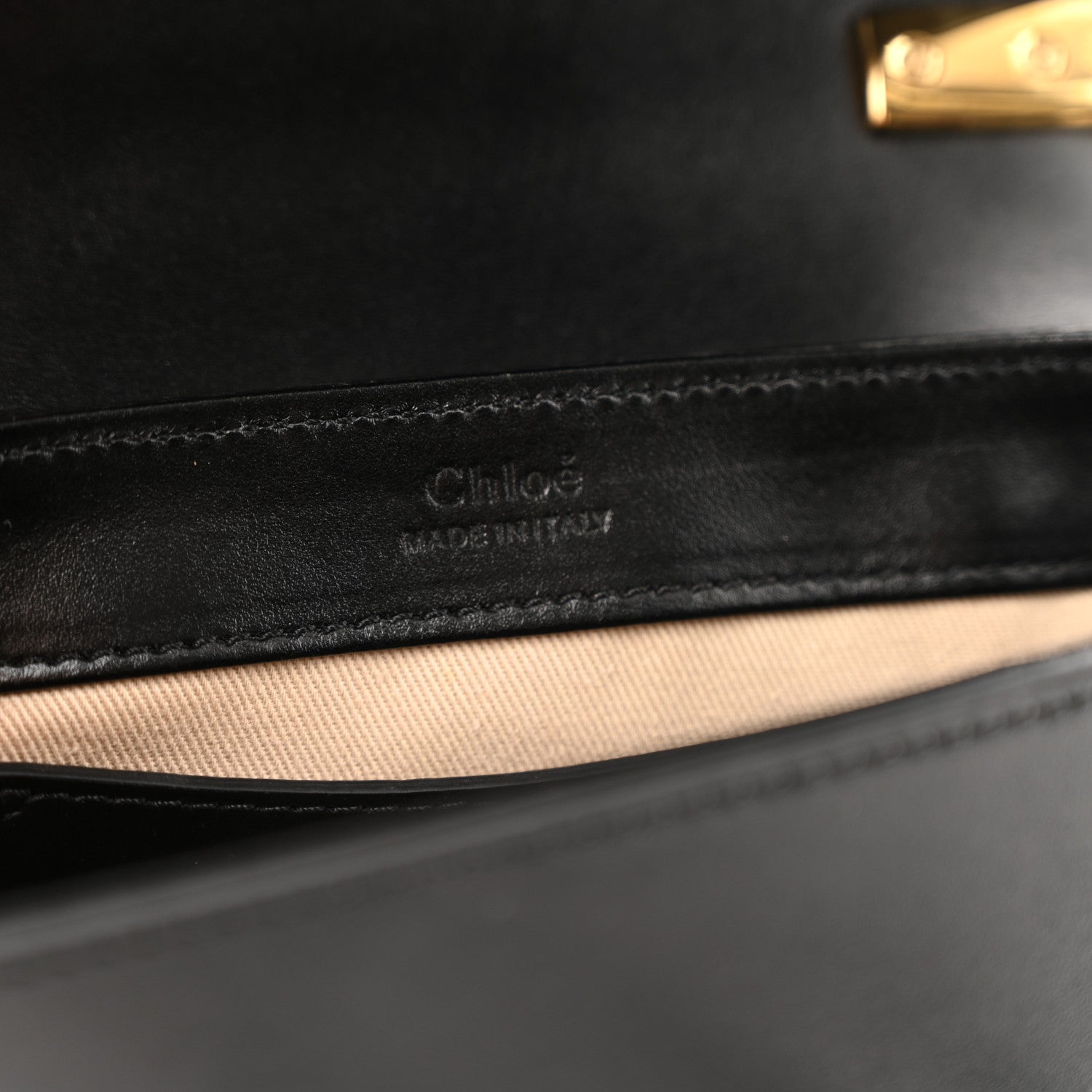 Chloe Shiny Calfskin Suede Mini C Double Carry Black 6 of 11