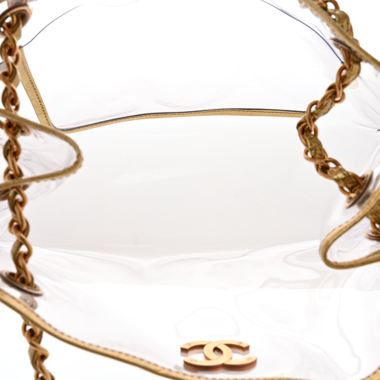 Chanel Vinyl Naked Tote Gold 5 of 10