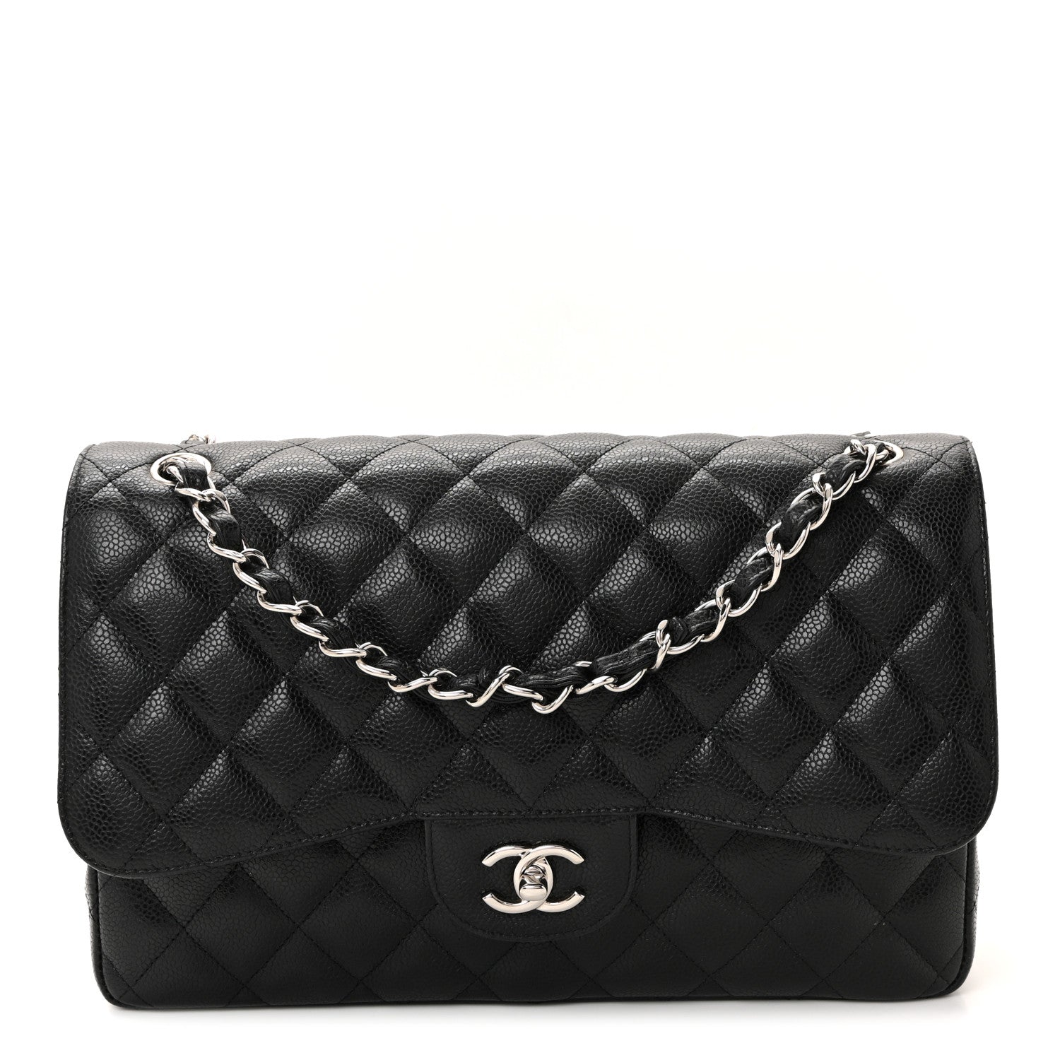 Chanel Caviar Quilted Jumbo Double Flap Black 1 of 10