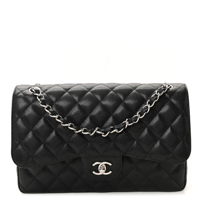 Chanel Caviar Quilted Jumbo Double Flap Black 1 of 10