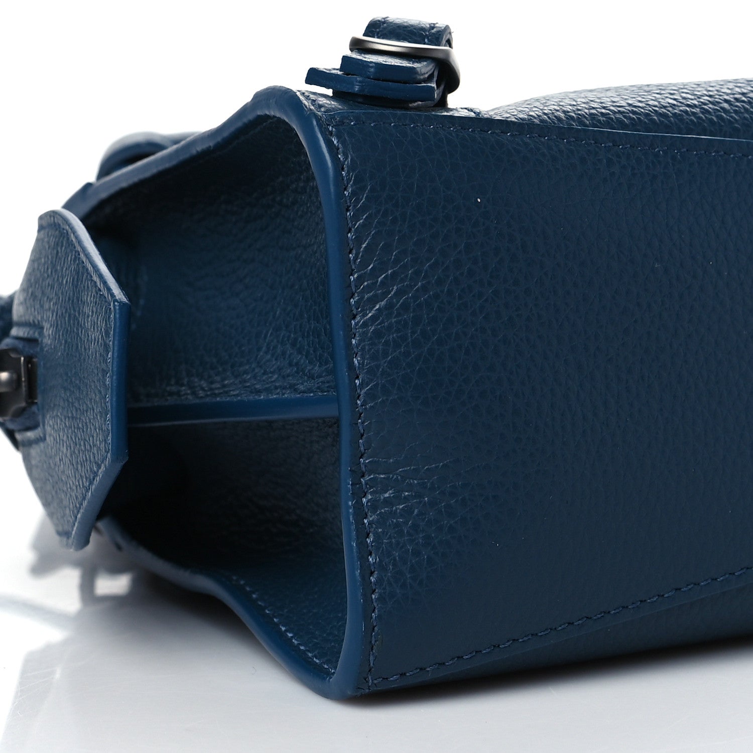 Balenciaga Grained Calfskin Neo Classic Silver Hardware Mini City Petrol Blue 8 of 9
