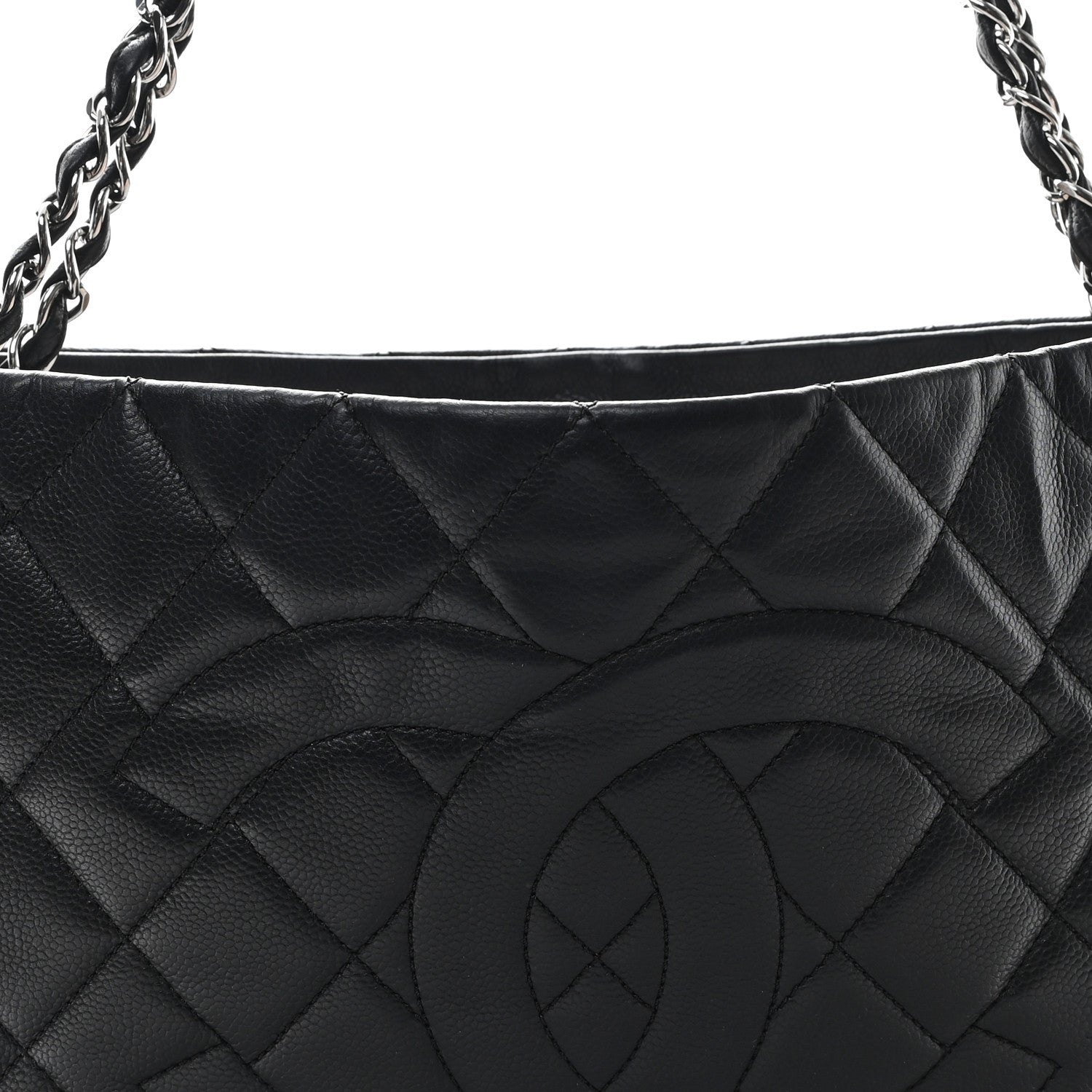 Chanel Caviar Quilted Expandable Zip Shoulder Bag Black 8 of 11