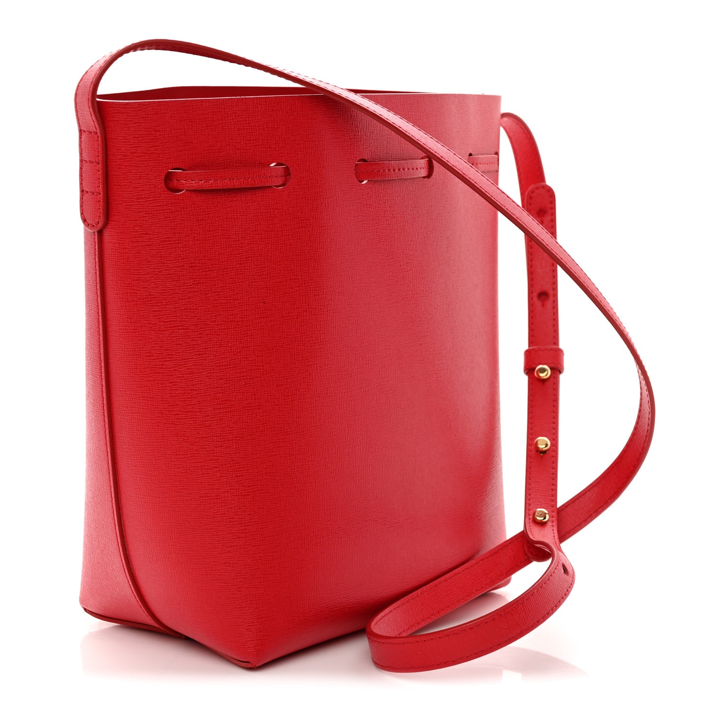 Saffiano Mini Bucket Bag Flamma