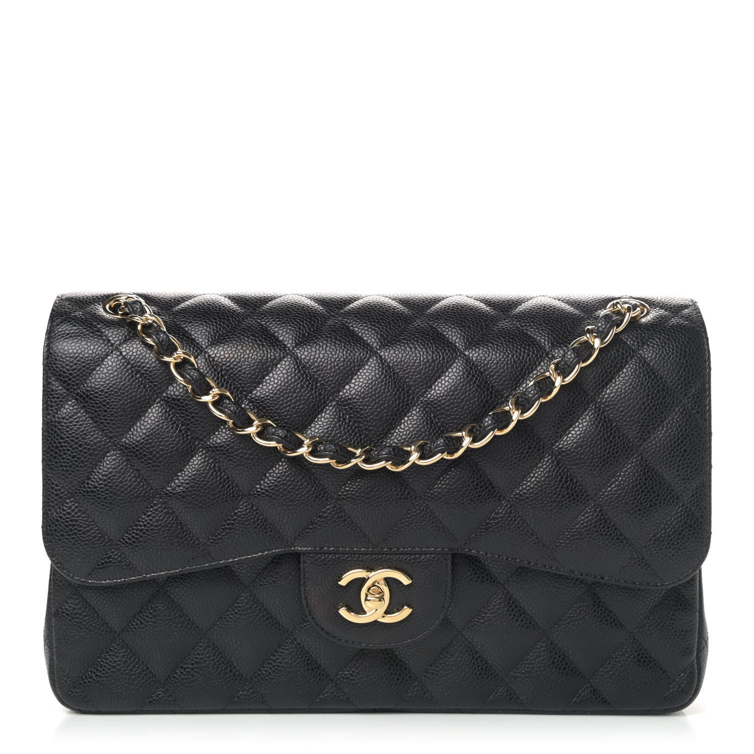 Chanel Caviar Quilted Jumbo Double Flap Black 1 of 4