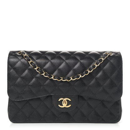 Chanel Caviar Quilted Jumbo Double Flap Black 1 of 4