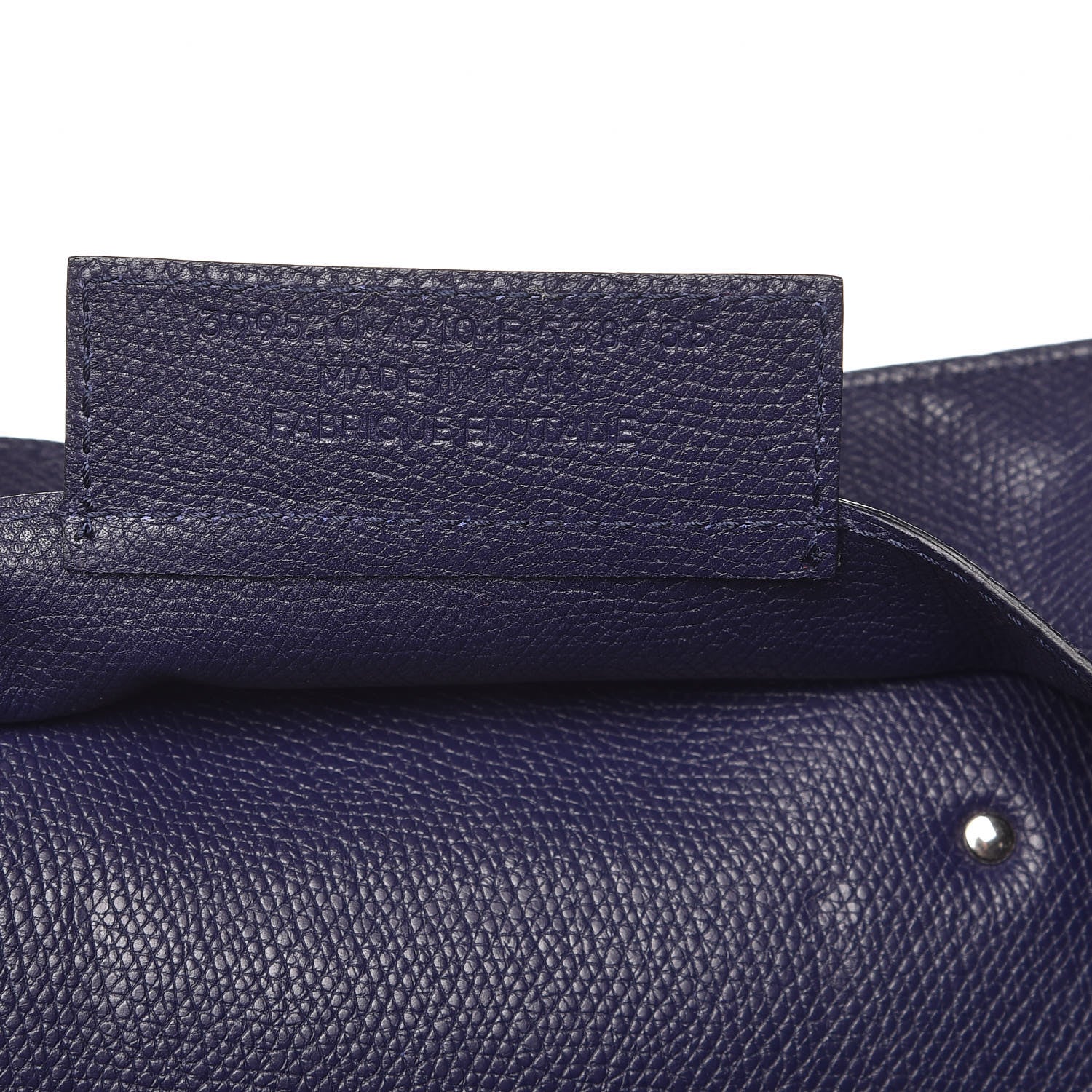 Balenciaga Calfskin Papier A4 Zip Around Plate Tote Bleu Indigo 7 of 12