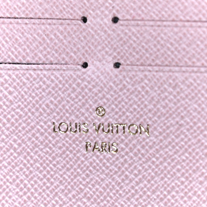 Louis Vuitton Damier Ebene Clemence Wallet Rose Ballerine 6 of 9