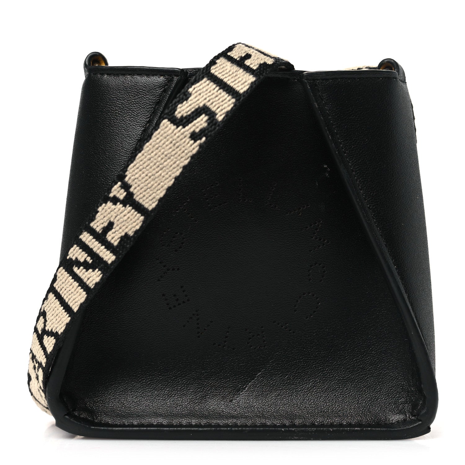 Stella McCartney Eco Alter Nappa Perforated Logo Micro Crossbody Black 1 of 10