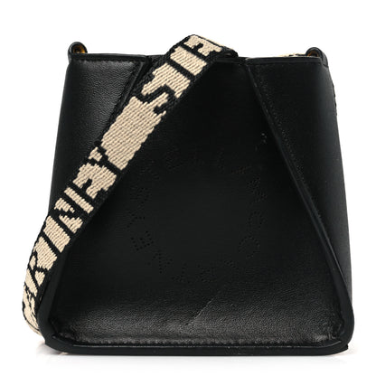 Stella McCartney Eco Alter Nappa Perforated Logo Micro Crossbody Black 1 of 10
