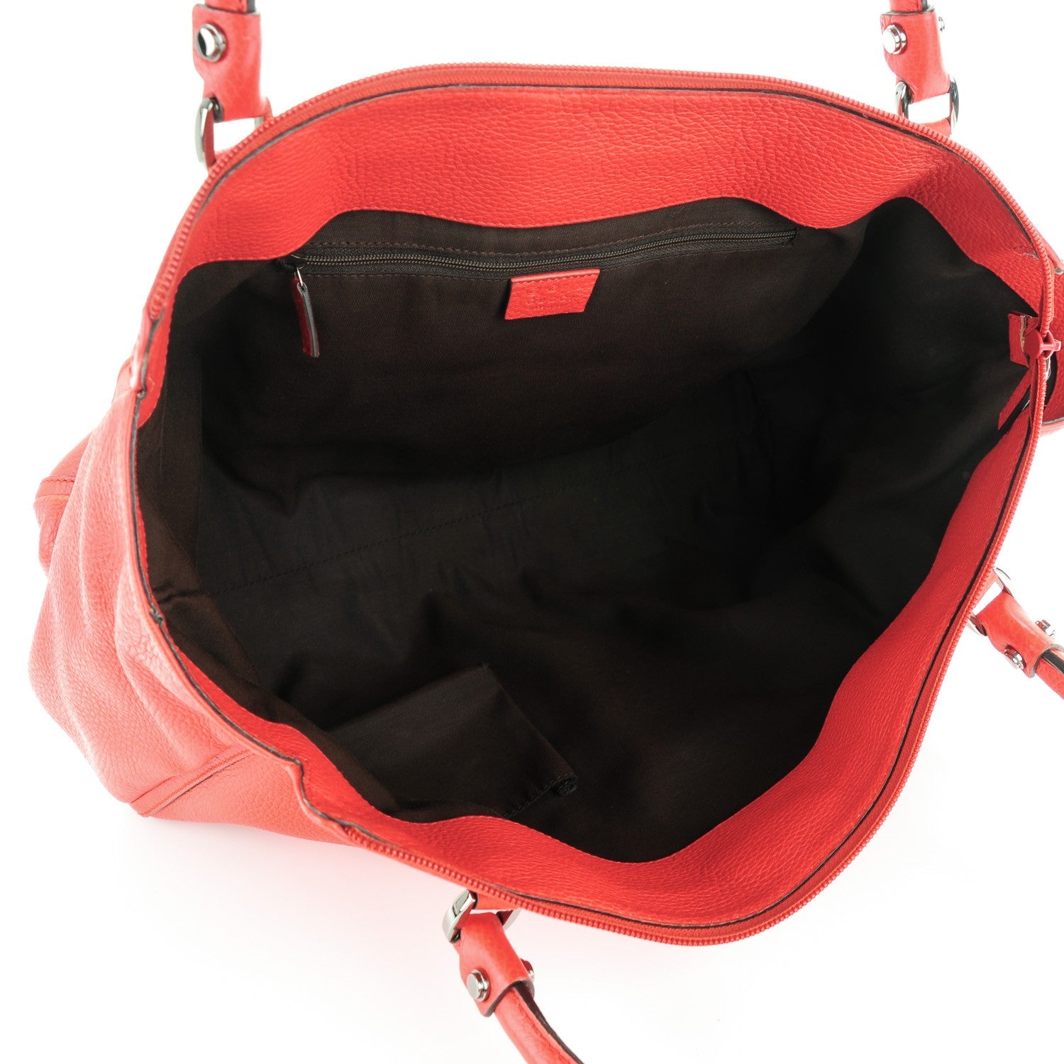 Gucci Calfskin Large D Ring Tote Orange 5 of 9