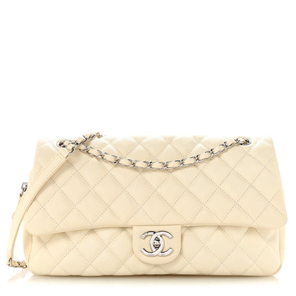 Chanel Caviar Quilted Jumbo Easy Flap  Dark White 1 of 10