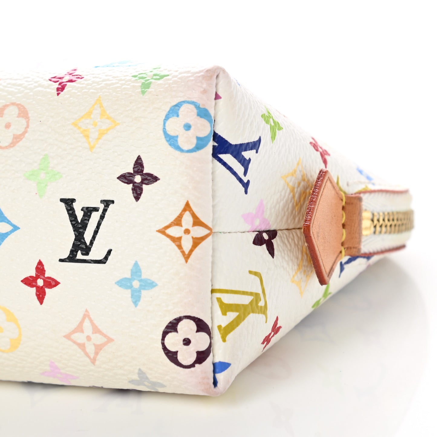 Monogram Multicolor Cosmetic Pouch White Litchi