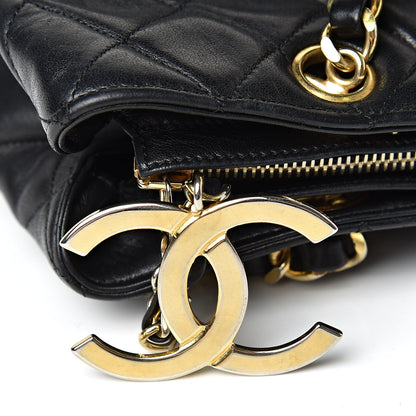 Chanel Lambskin Quilted Shopping Tote Black 9 of 18