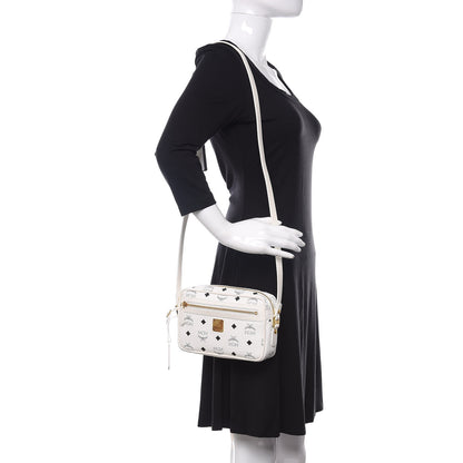 MCM Visetos Small Heritage Line Camera Crossbody Bag White 2 of 9
