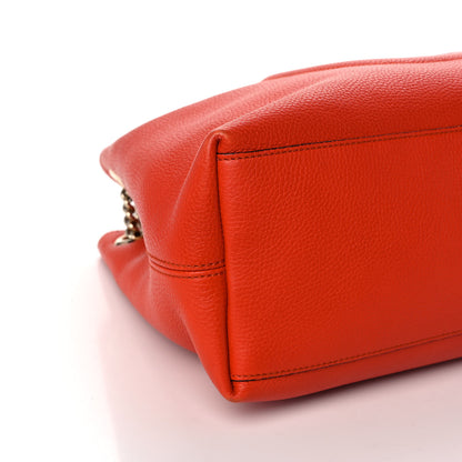 Gucci Pebbled Calfskin Medium Soho Chain Shoulder Bag Sun Orange 9 of 11