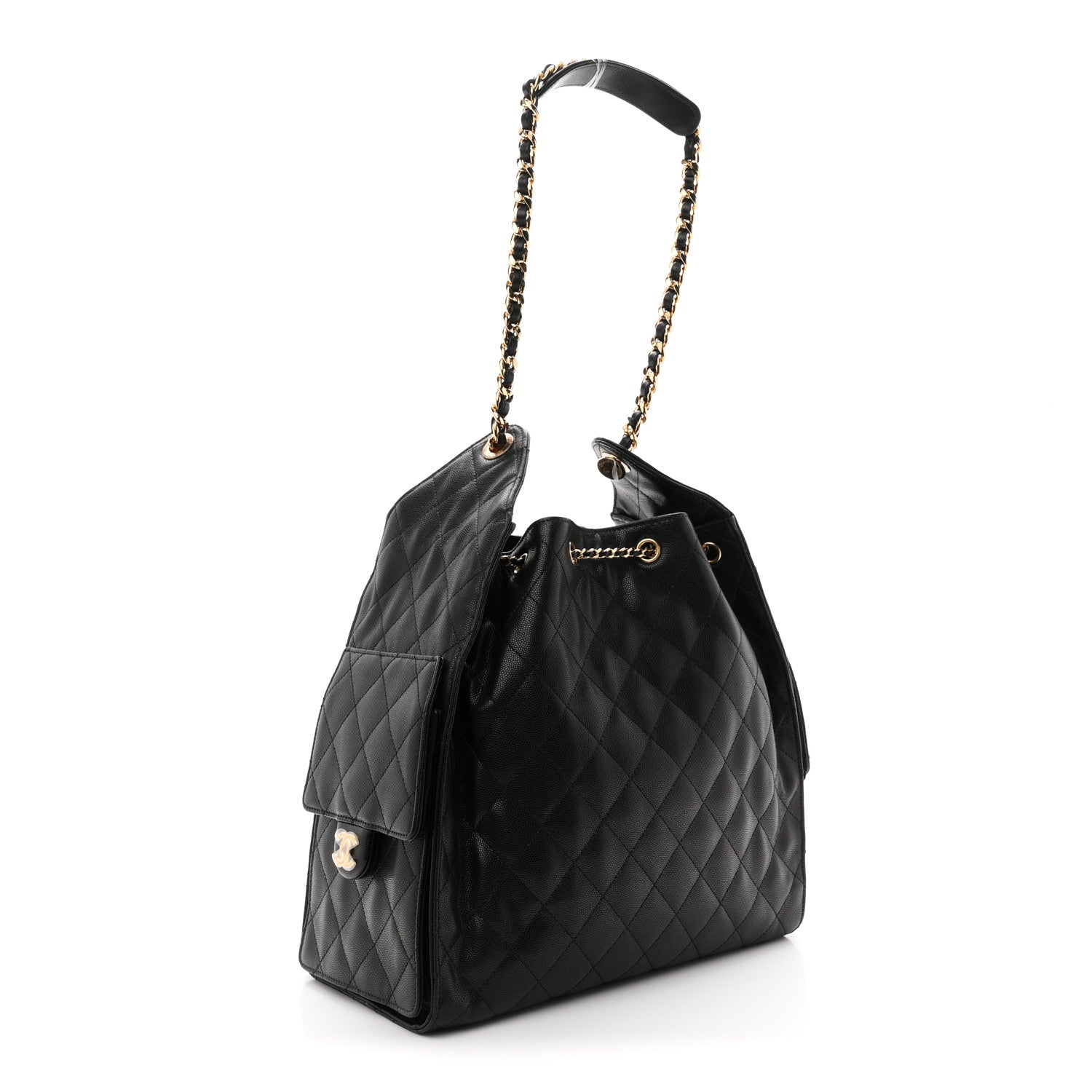 Chanel Caviar Quilted Medium Chanel 25 Handbag Black 4 of 12