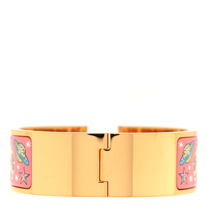 Hermes Enamel Printed Chorus Stellarum Wide Clic Clac H Bracelet PM Tropique 3 of 4