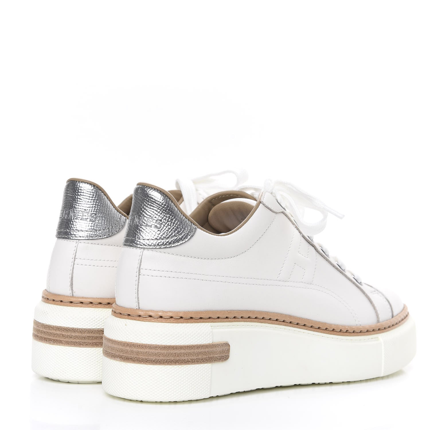 Hermes Calfskin Polo Sneakers 35 White 4 of 8