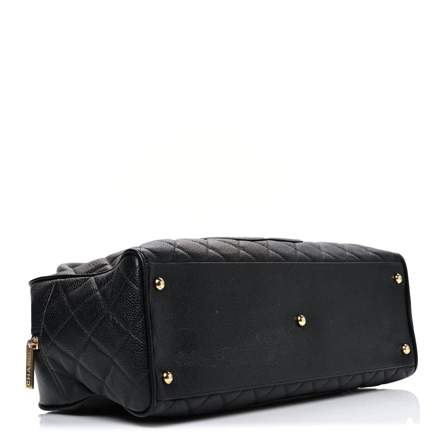 Caviar Quilted Large Bowler Black
