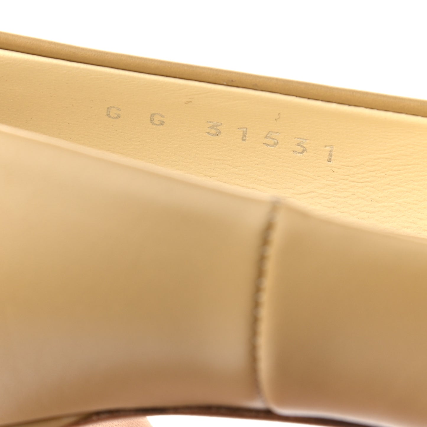 Calfskin Peep Toe CC Pumps 37 Beige