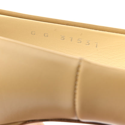 Chanel Calfskin Peep Toe CC Pumps 37 Beige 8 of 9