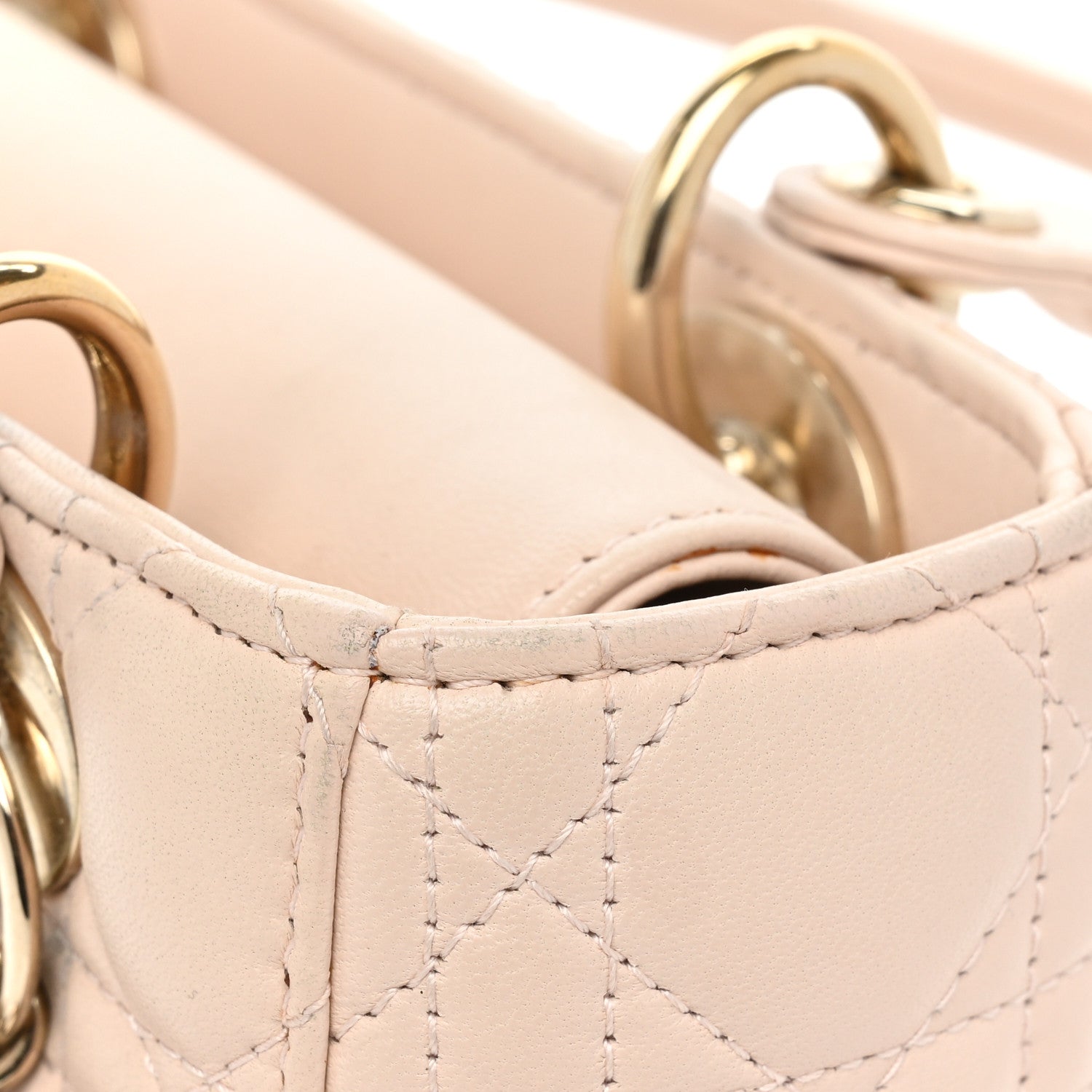 Christian Dior Lambskin Cannage Small Lucky Badges My Lady Dior Pink 12 of 14