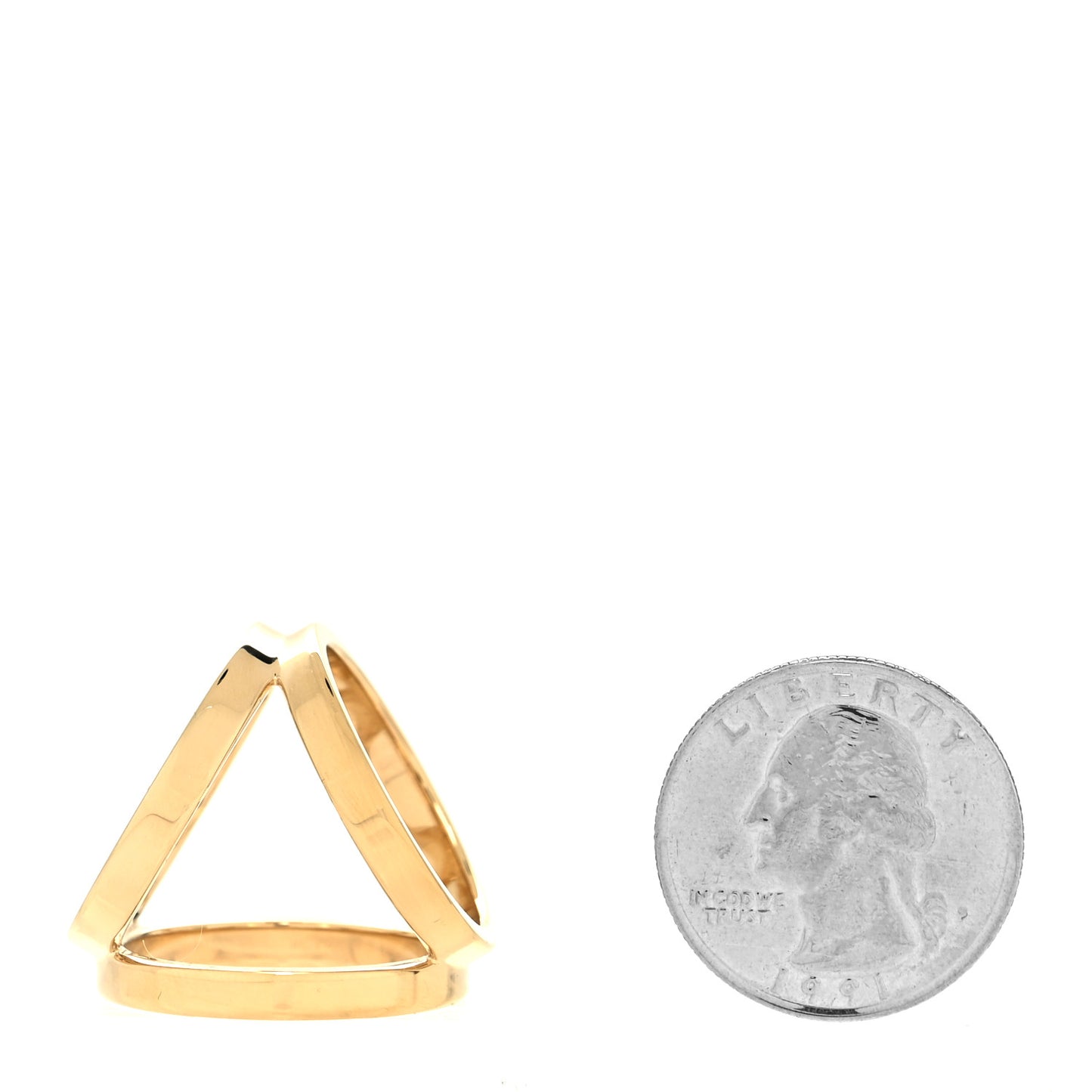 Permabrass Gold Plated Trio Scarf Ring