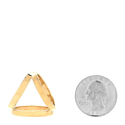 Hermes Permabrass Gold Plated Trio Scarf Ring 2 of 4