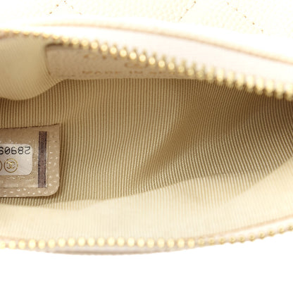 Chanel Caviar Quilted Small Cosmetic Case Light Beige 7 of 8