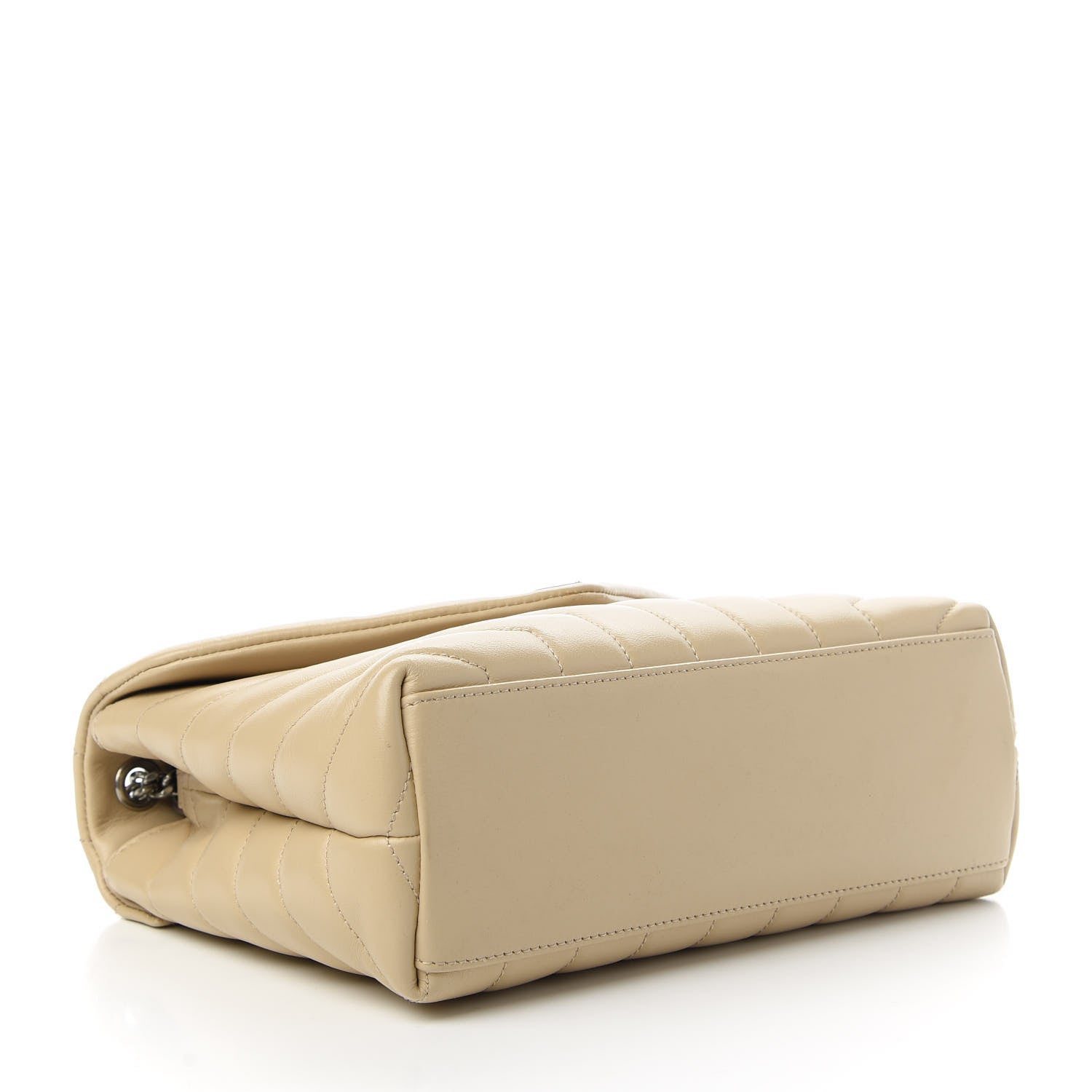 Saint Laurent Calfskin Y Quilted Monogram Small Loulou Chain Satchel Nude Powder 4 of 10