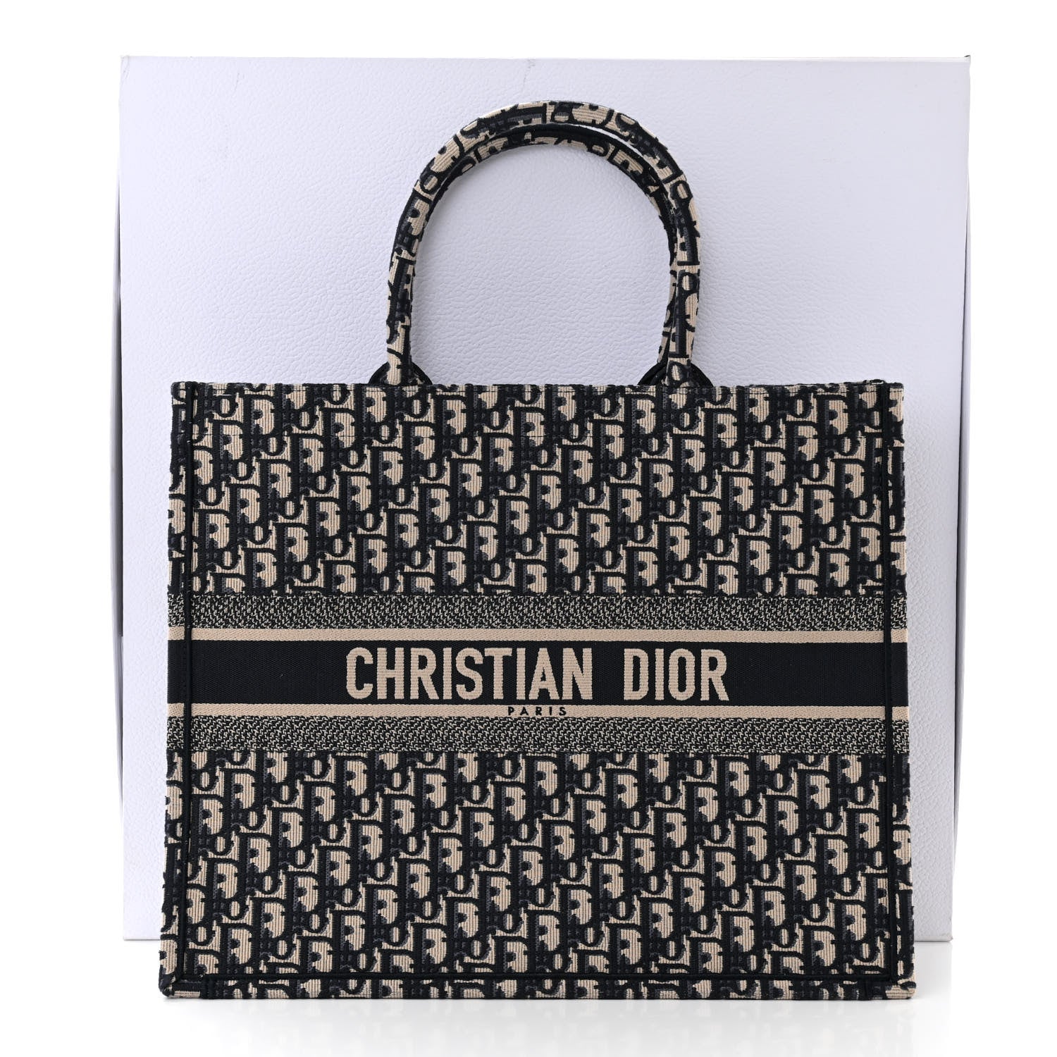 Christian Dior Oblique Large Book Tote Blue Multicolor 11 of 11