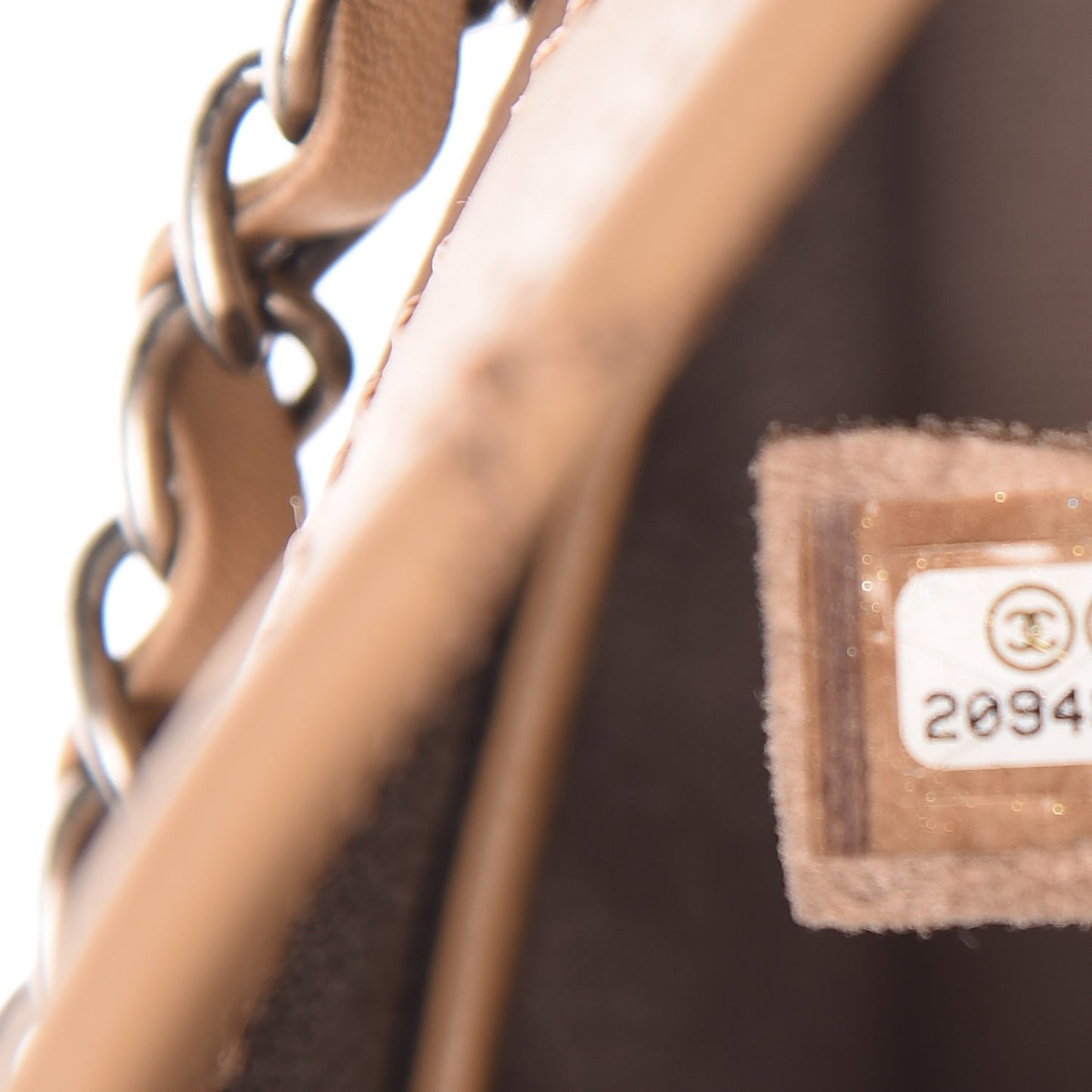 Calfskin Wild Stitch Small Shopping Tote Beige
