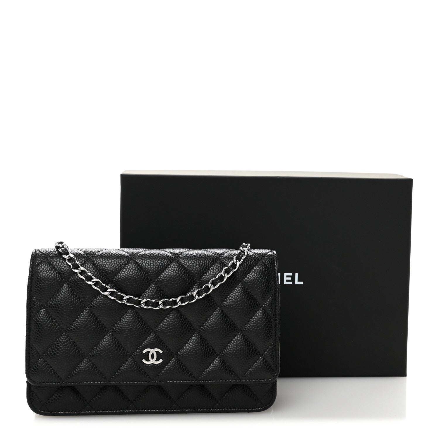 Chanel Caviar Quilted Wallet on Chain WOC Black 12 of 12