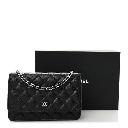 Chanel Caviar Quilted Wallet on Chain WOC Black 12 of 12