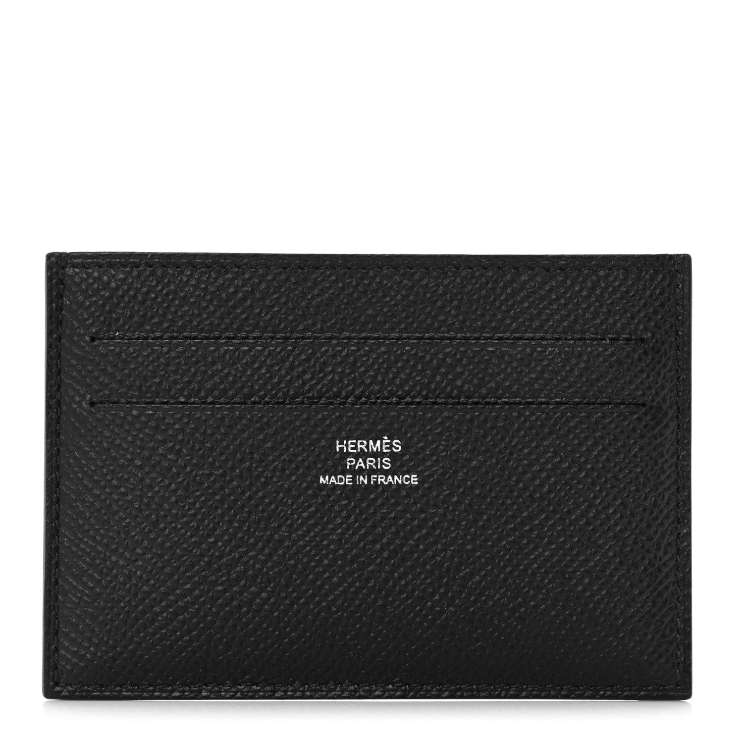 Hermes Epsom Citizen Twill Card Case Black 1 of 8