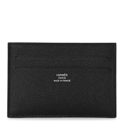 Hermes Epsom Citizen Twill Card Case Black 1 of 8