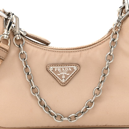 Prada Tessuto Nylon Saffiano Mini Re-Edition 2000 Shoulder Bag Cammeo 8 of 10