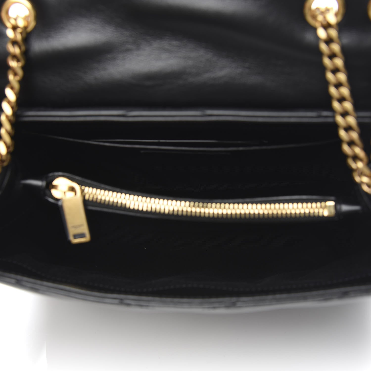 Saint Laurent Calfskin Y Quilted Monogram Small Loulou Chain Satchel Black 5 of 9