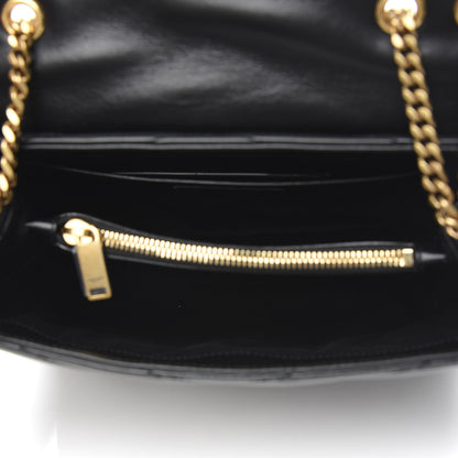 Saint Laurent Calfskin Y Quilted Monogram Small Loulou Chain Satchel Black 5 of 9