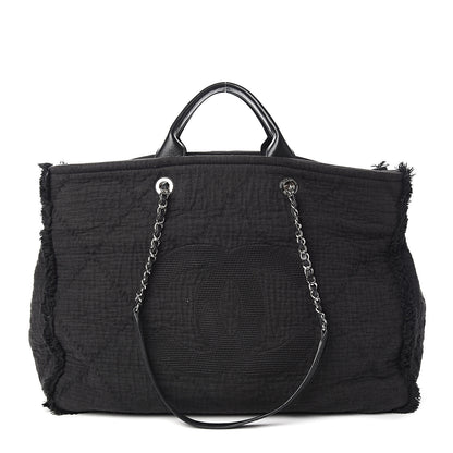 Chanel Canvas Extra Large Double Face Shopping Tote Black 1 of 9