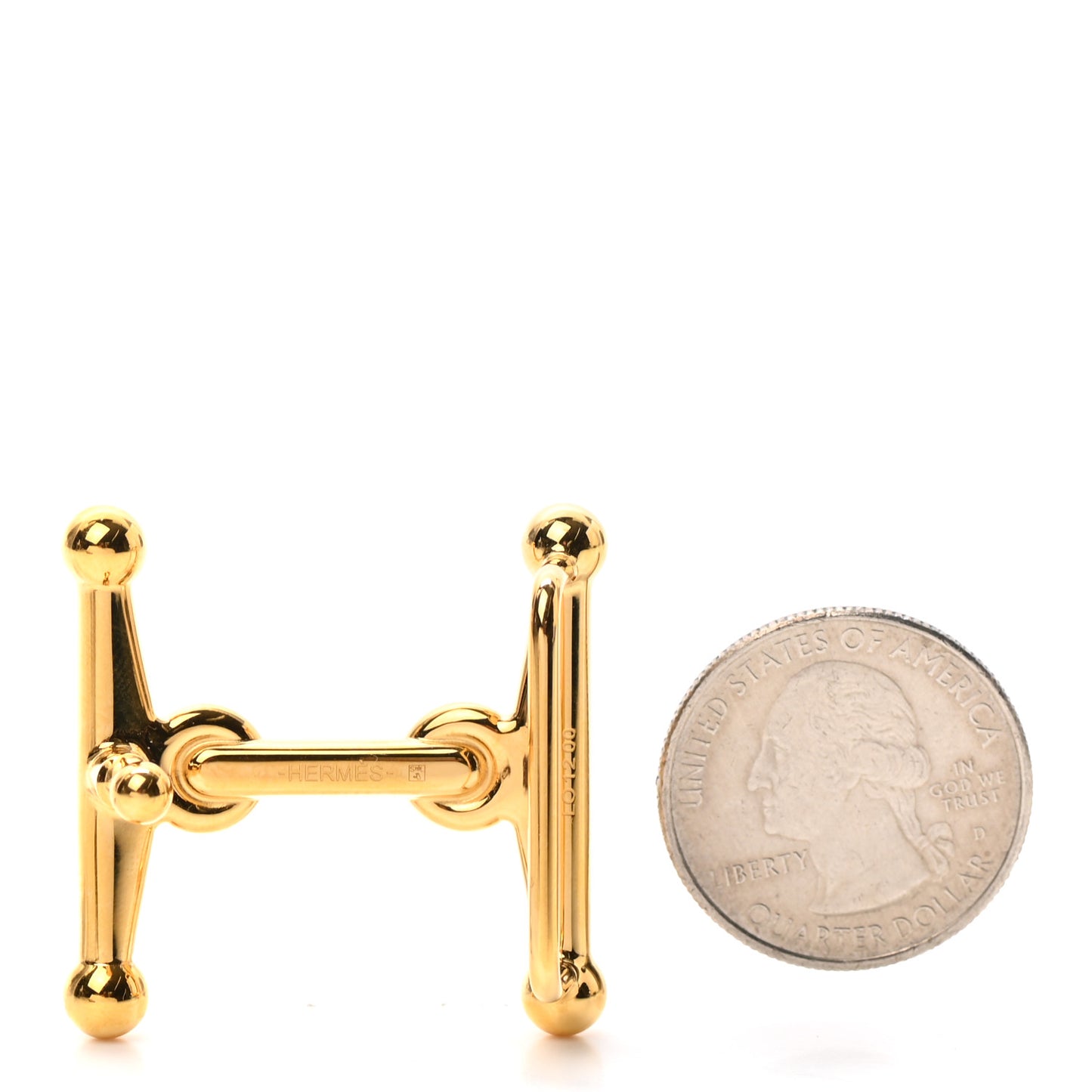 Permabrass 24mm Mors H Belt Buckle Gold